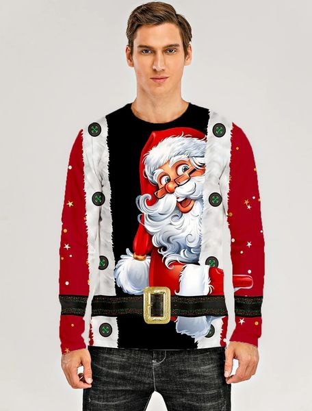 men's christmas 3d printing t-shirt long sleeve surfing santa claus pattern party streetwear round neck high quality, White;black
men's christmas 3d printing t-shirt long sleeve surfing santa claus pattern party streetwear round neck high quality, White;black