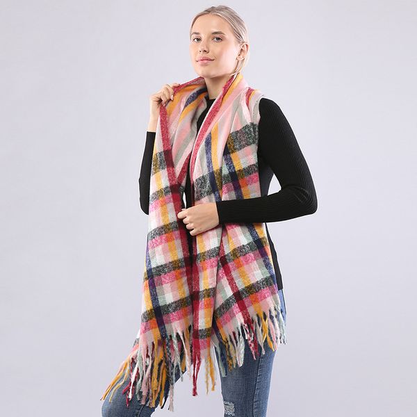 autumn and winter new small scarf british classic tassel bib fashion color plaid warm shawl, Blue;gray
autumn and winter new small scarf british classic tassel bib fashion color plaid warm shawl, Blue;gray
