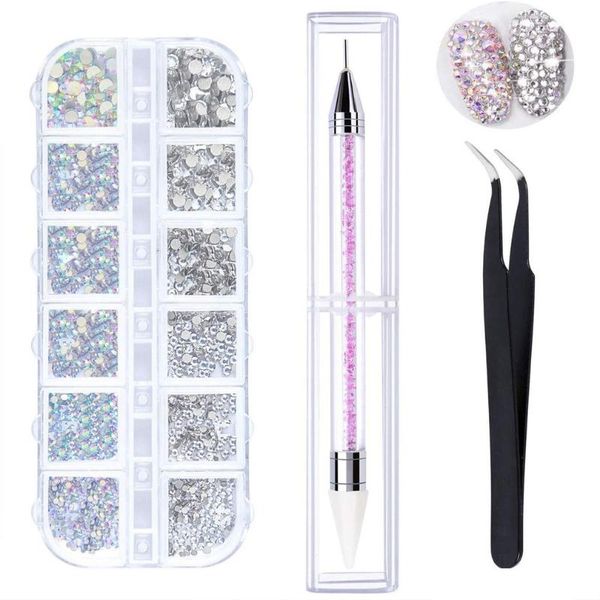 nail art equipment tweezers sticky diamond crayon sticker set crystal rhinestones clear with pickup dotting pen, Silver
nail art equipment tweezers sticky diamond crayon sticker set crystal rhinestones clear with pickup dotting pen, Silver
