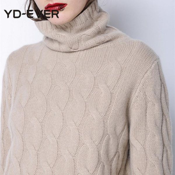 women's sweaters winter thick turtleneck sweater women 100% pure cashmere female twist knitted bottoming warm pullover, White;black
women's sweaters winter thick turtleneck sweater women 100% pure cashmere female twist knitted bottoming warm pullover, White;black