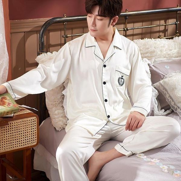 women's sleepwear plus size 2pcs pajamas set spring summer men loose casual long sleeve pijamas suit satin shirt&pant male home we, Black;red
women's sleepwear plus size 2pcs pajamas set spring summer men loose casual long sleeve pijamas suit satin shirt&pant male home we, Black;red