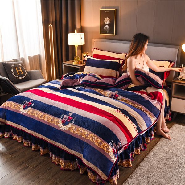 bed skirt milk four piece set veet quilt cover high gram weight thickened warm sable bedding
bed skirt milk four piece set veet quilt cover high gram weight thickened warm sable bedding