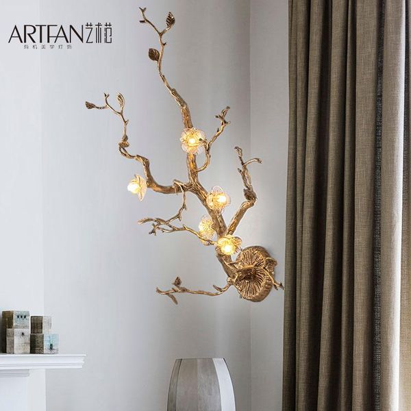 wall lamp chinese style all copper light living room background decorate hallway branch plum vintage luxury
wall lamp chinese style all copper light living room background decorate hallway branch plum vintage luxury