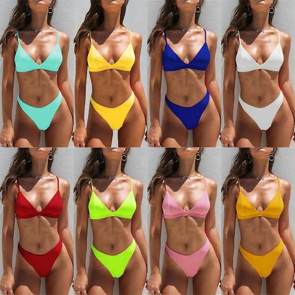 women's swimwear fashion solid color swimsuit 2021 bikini women biquini push up set bathing suit bikinis beachwear, White;black
women's swimwear fashion solid color swimsuit 2021 bikini women biquini push up set bathing suit bikinis beachwear, White;black
