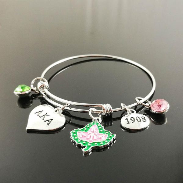 bangle handmade greek sorority letter heart 1908 adjustable bracelet jewelry, Black
bangle handmade greek sorority letter heart 1908 adjustable bracelet jewelry, Black