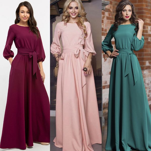 2021 new vintage bow tie maxi long green women lantern sleeve elegant bandage solid o neck boho floor-length female lc59, Black;gray
2021 new vintage bow tie maxi long green women lantern sleeve elegant bandage solid o neck boho floor-length female lc59, Black;gray