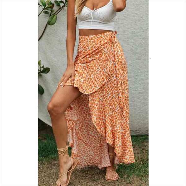 beach wraps floral printing womens skirt high waist ruffle hem irregular long summer women belted bottoms casual holiday, Black
beach wraps floral printing womens skirt high waist ruffle hem irregular long summer women belted bottoms casual holiday, Black