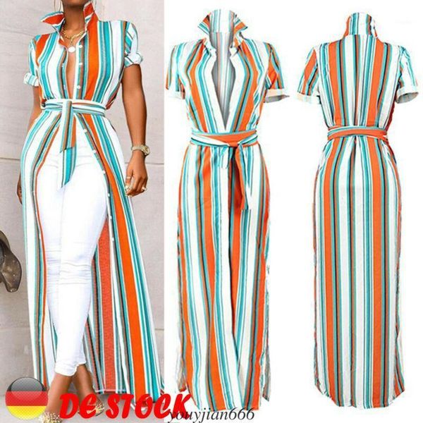 women color striped long blouseturndown collar casual shirt loose summer beach shirts street waer, White
women color striped long blouseturndown collar casual shirt loose summer beach shirts street waer, White