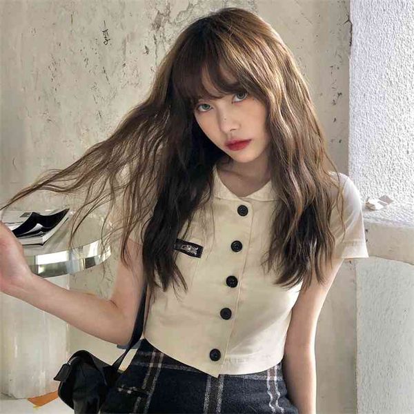 summer harajuku weather sunny embroidery polo shirt women collar casual tee short sleeve women's 210529, White
summer harajuku weather sunny embroidery polo shirt women collar casual tee short sleeve women's 210529, White