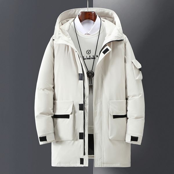 men's down jacket medium and long trendy new trend winter thickened warm hooded man, Black
men's down jacket medium and long trendy new trend winter thickened warm hooded man, Black