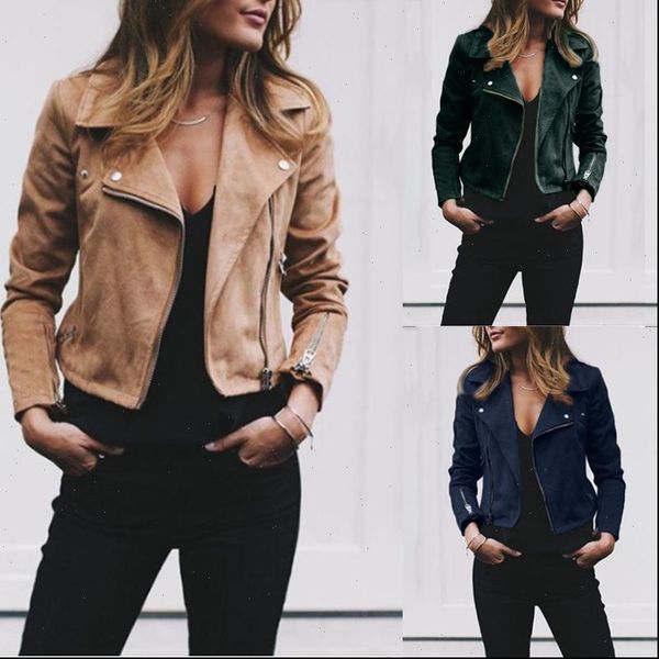 fashion womens zipper tunic army jacket coats casual ladies autumn leather jackets zip up biker coats clothes new, Black;brown
fashion womens zipper tunic army jacket coats casual ladies autumn leather jackets zip up biker coats clothes new, Black;brown