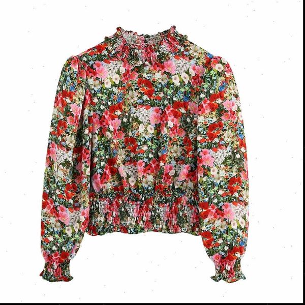 new 2021 women sweet flower printing casual smock blouse lady puff sleeve hem elastic shirts chic split blusas ls6568, White
new 2021 women sweet flower printing casual smock blouse lady puff sleeve hem elastic shirts chic split blusas ls6568, White