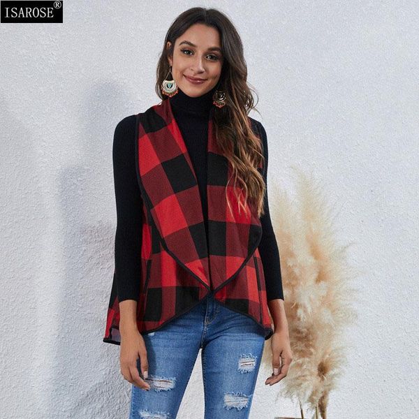 women's vests isarose plaid vest women spring autumn open stitch turndown collar casual waistcoat all-match high streetwear with pocket, Black;white
women's vests isarose plaid vest women spring autumn open stitch turndown collar casual waistcoat all-match high streetwear with pocket, Black;white