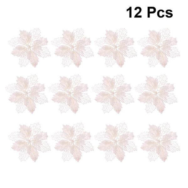 christmas decorations 12 pcs glitter poinsettia flowers hollow artificial ornaments xmas tree hanging pendant (white)
christmas decorations 12 pcs glitter poinsettia flowers hollow artificial ornaments xmas tree hanging pendant (white)