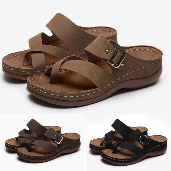 sandals summer large mize metal buckle stitching wedge and slippers women 2021 rome retro sandalias, Black
sandals summer large mize metal buckle stitching wedge and slippers women 2021 rome retro sandalias, Black