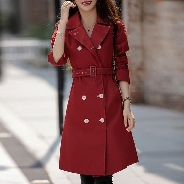 women's trench coats autumn vintage windbreaker office lady slim long black coat female jaquetas baggy casual raincoat trenchs, Tan;black
women's trench coats autumn vintage windbreaker office lady slim long black coat female jaquetas baggy casual raincoat trenchs, Tan;black