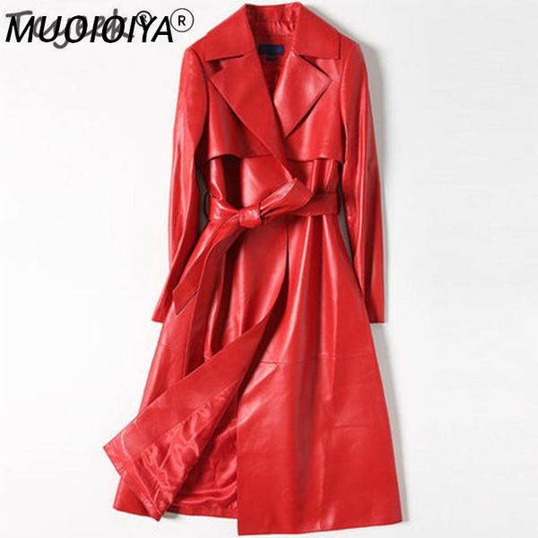 women's leather & faux genuine jackets women natural sheepskin coat female real belt clothes spring long korean overcoat lwl1427, Black
women's leather & faux genuine jackets women natural sheepskin coat female real belt clothes spring long korean overcoat lwl1427, Black