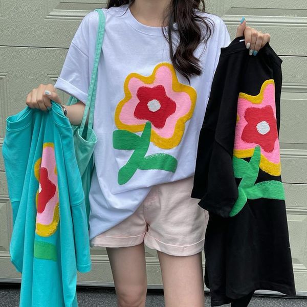 women's t-shirt plus size women clothing flower print t shirts summer 2021 fashion pattern kawaii female long tshirt loose korean tees, White
women's t-shirt plus size women clothing flower print t shirts summer 2021 fashion pattern kawaii female long tshirt loose korean tees, White