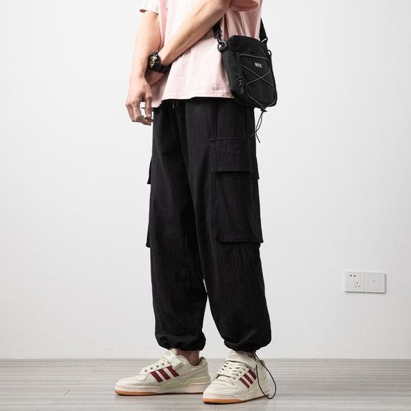 men's pants mens side pocket cargo linen for 2021 fashion trends ankle length clothing teens breathable sweatpants hip hop streetwear, Black
men's pants mens side pocket cargo linen for 2021 fashion trends ankle length clothing teens breathable sweatpants hip hop streetwear, Black