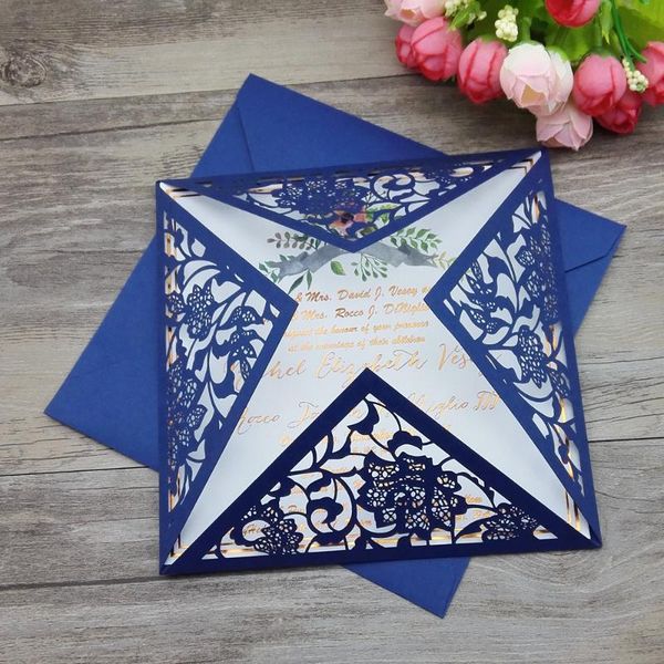 100pcs blank laser cut wedding party invitation cards with envelope blue white paper greeting card with custom printing
100pcs blank laser cut wedding party invitation cards with envelope blue white paper greeting card with custom printing