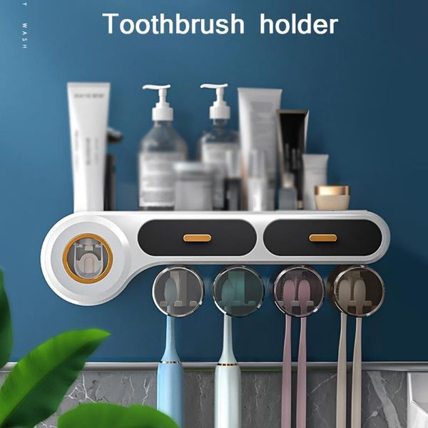 toothbrush holders 2/3/4 cups wall mounted holder automatic toothpaste squeezer bathroom accessories rack cup organizer
toothbrush holders 2/3/4 cups wall mounted holder automatic toothpaste squeezer bathroom accessories rack cup organizer