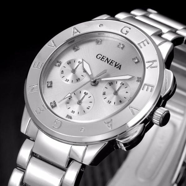 wristwatches fashion geneva ladies women girl stainless steel quartz wrist case kadin kol saati zegarki damskie smart clock, Slivery;brown
wristwatches fashion geneva ladies women girl stainless steel quartz wrist case kadin kol saati zegarki damskie smart clock, Slivery;brown