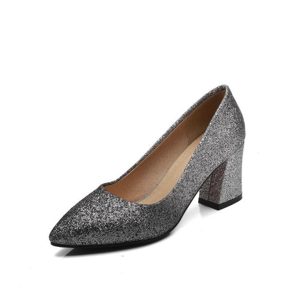dress shoes in the spring and autumn fashion thick with high shallow mouth sequins light pointed, Black
dress shoes in the spring and autumn fashion thick with high shallow mouth sequins light pointed, Black