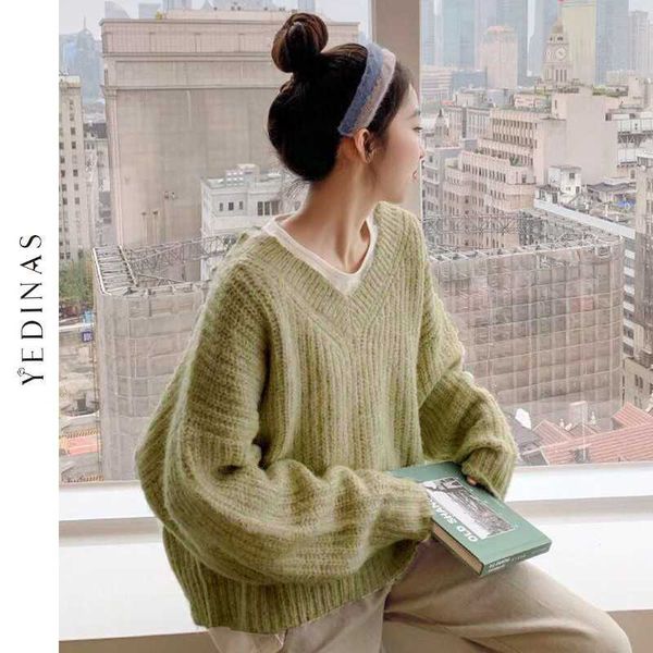 yedinas winter autumn sweater women long sleeve knitted jumpers v neck pullover and sweaters casual loose female pollovers 210527, White;black
yedinas winter autumn sweater women long sleeve knitted jumpers v neck pullover and sweaters casual loose female pollovers 210527, White;black