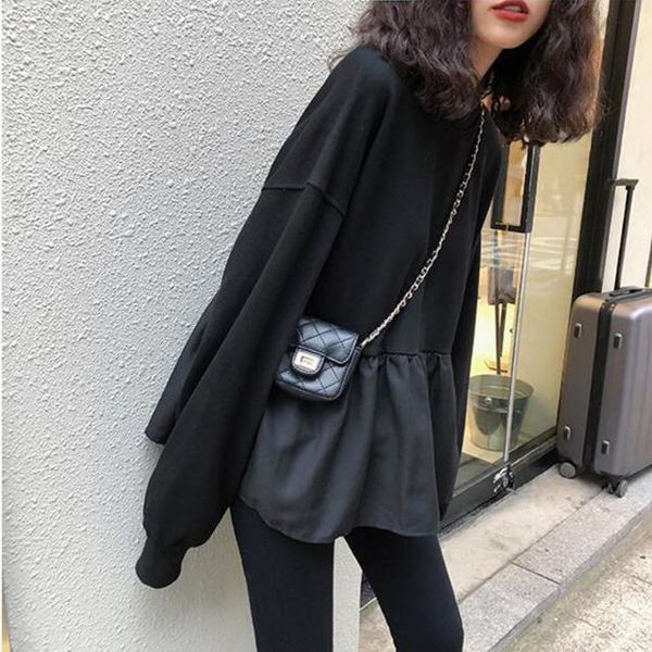 women's hoodies & sweatshirts pullover o neck solid color long sleeves cotton cute loose hem wholesale 2021 fashion casual lady clothi, Black
women's hoodies & sweatshirts pullover o neck solid color long sleeves cotton cute loose hem wholesale 2021 fashion casual lady clothi, Black