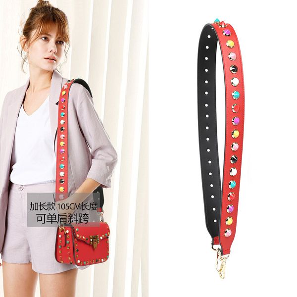 custom/wholesale fashion shoulder strap multi color bag strap women handbags accessories decorative rivet versatile wide belts c0225, Black
custom/wholesale fashion shoulder strap multi color bag strap women handbags accessories decorative rivet versatile wide belts c0225, Black