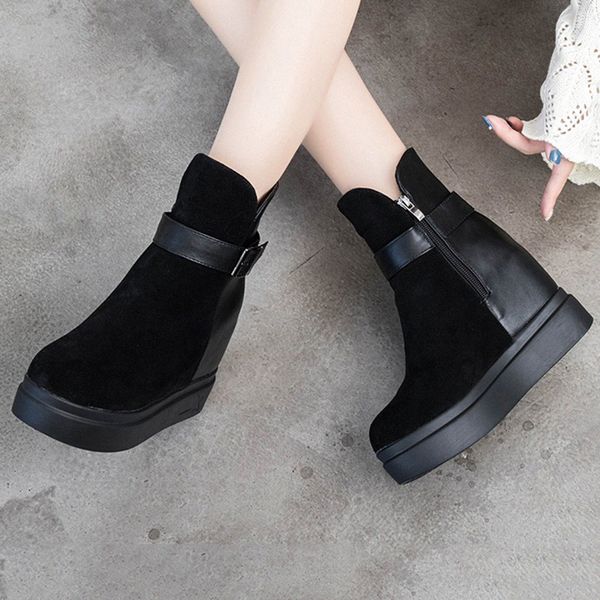 fashion ankle boots for women with platform round toe solid boots casual outdoor women winter 2019 zapatos de mujer t6pf#, Black
fashion ankle boots for women with platform round toe solid boots casual outdoor women winter 2019 zapatos de mujer t6pf#, Black