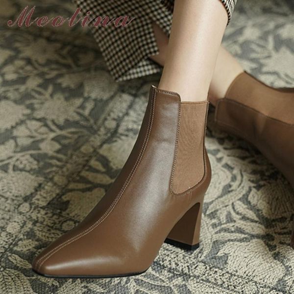 boots meotina ankle shoes women high thick heel slip on pointed toe short ladies 33-43 brown 2021 autumn fashion, Black
boots meotina ankle shoes women high thick heel slip on pointed toe short ladies 33-43 brown 2021 autumn fashion, Black