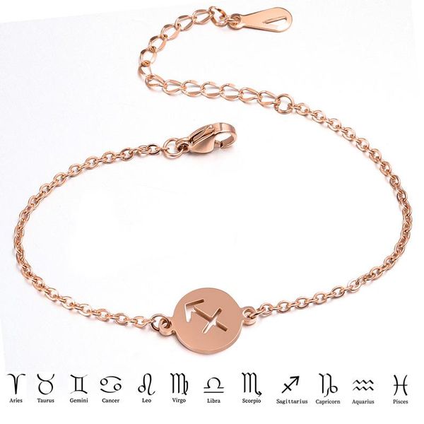 link, chain heytree luxury twelve constellations charm bracelet for women rose gold elegant stainless steel bracelets on hand jewelry gifts, Black
link, chain heytree luxury twelve constellations charm bracelet for women rose gold elegant stainless steel bracelets on hand jewelry gifts, Black