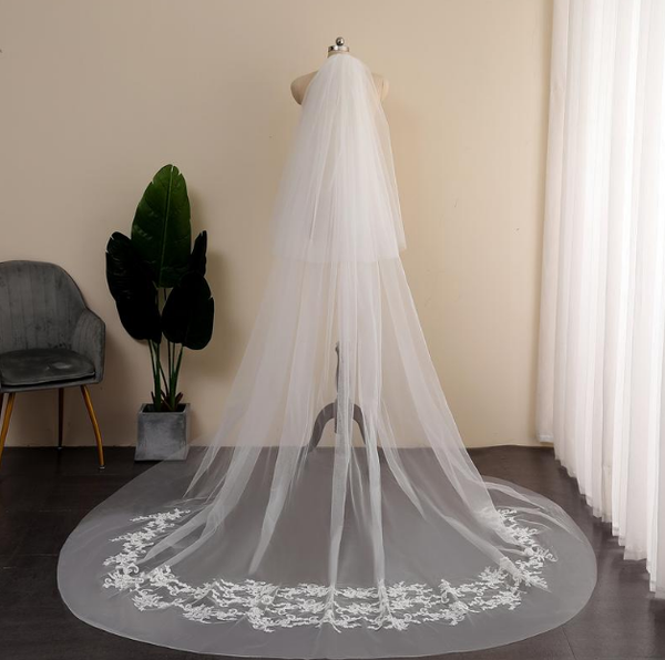 bridal veils cathedral lace applique wedding veil wonderful flower crystal sequins white/i, Black
bridal veils cathedral lace applique wedding veil wonderful flower crystal sequins white/i, Black