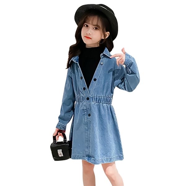 dresses for girls patchwork denim dress spring autumn children party casual style children's costumes 210527, Red;yellow
dresses for girls patchwork denim dress spring autumn children party casual style children's costumes 210527, Red;yellow