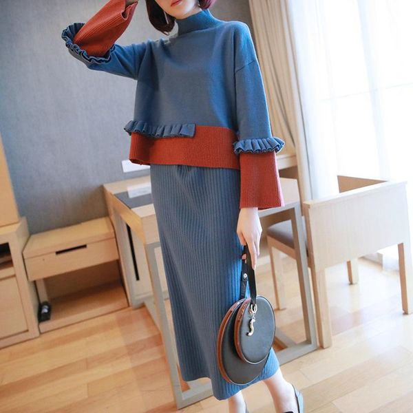 two piece dress autumn women's sweater suits and sets turtleneck long sleeve fall knitted sweaters oversized skirt 2pcs winter costume, White
two piece dress autumn women's sweater suits and sets turtleneck long sleeve fall knitted sweaters oversized skirt 2pcs winter costume, White