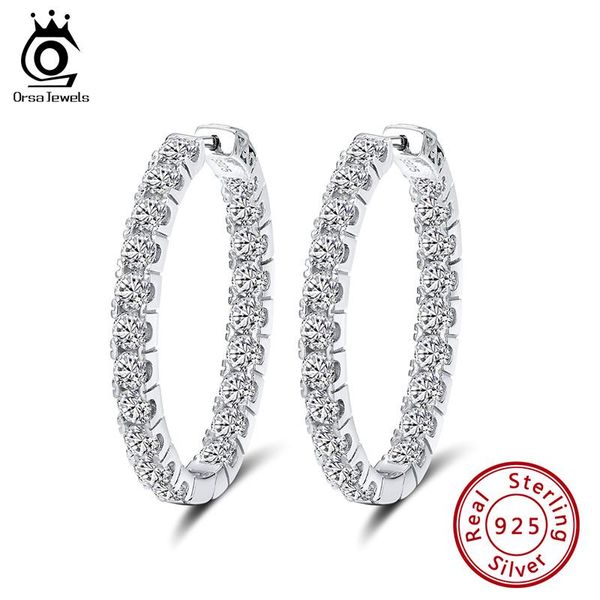 hoop & huggie orsa jewels 100% real 925 women earrings full zircon 35mm sterling silver circle fashion refinement jewelry se221, Golden;silver
hoop & huggie orsa jewels 100% real 925 women earrings full zircon 35mm sterling silver circle fashion refinement jewelry se221, Golden;silver