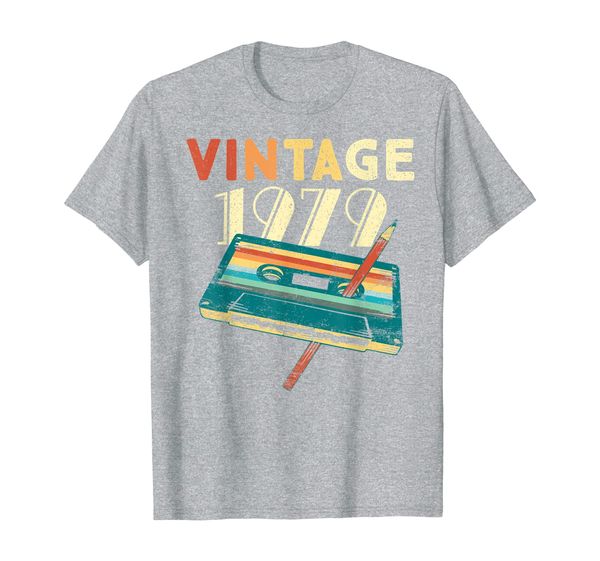vintage 1979 music cassette 40th birthday gifts 40 years old t-shirt, White;black
vintage 1979 music cassette 40th birthday gifts 40 years old t-shirt, White;black