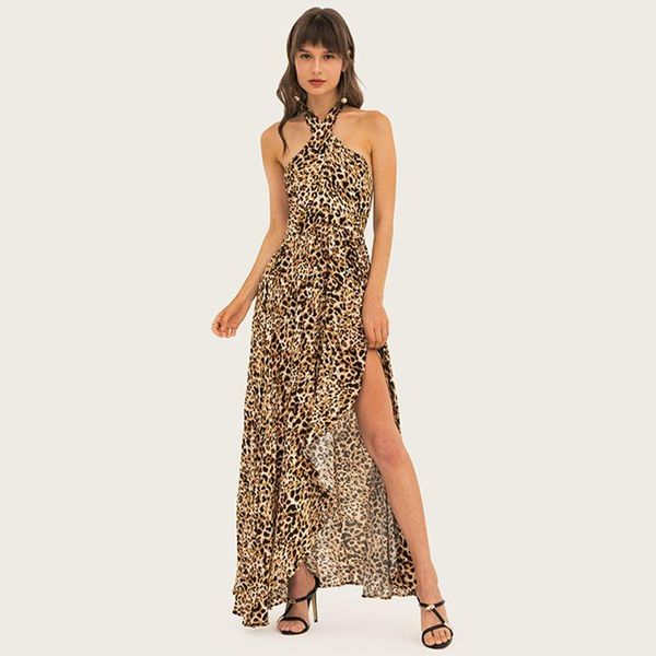 leopard dress women halter evening elegant summer boho off shoulder beach robe fashion party split backless maxi dresses, Black;gray
leopard dress women halter evening elegant summer boho off shoulder beach robe fashion party split backless maxi dresses, Black;gray