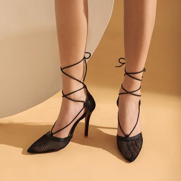 sandals sandalias mujer 2021 summer women pointed toe ankle strap mesh high heels pumps stripper size 30-47 fv-124, Black
sandals sandalias mujer 2021 summer women pointed toe ankle strap mesh high heels pumps stripper size 30-47 fv-124, Black