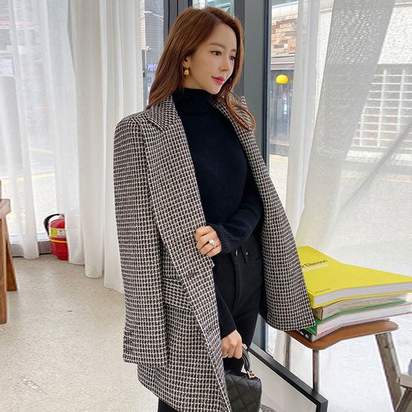 new arrival korean fashion winter ol professional women temperament double-breasted loose jacket houndstooth thick coat 2sti, Black
new arrival korean fashion winter ol professional women temperament double-breasted loose jacket houndstooth thick coat 2sti, Black