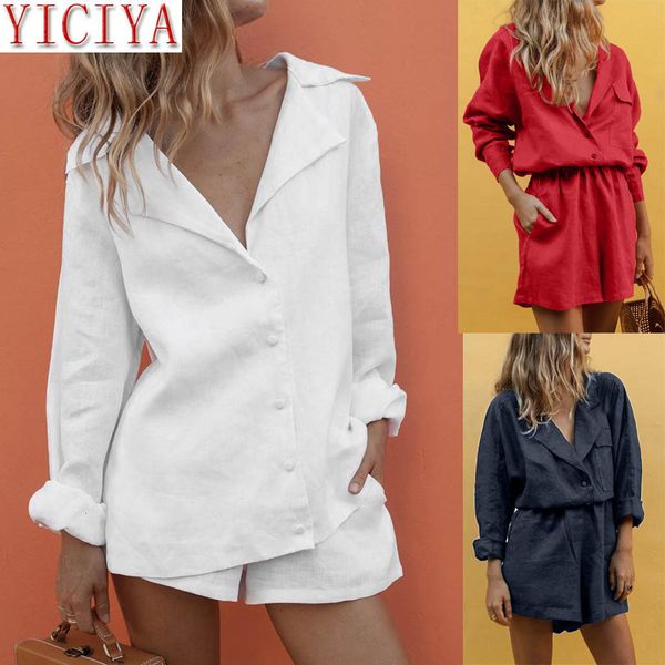 2021 2 piece set women outfits v neck slim summer tracksuit matching temperament suit shorts suit long sleeve clothes for woman t200810, White
2021 2 piece set women outfits v neck slim summer tracksuit matching temperament suit shorts suit long sleeve clothes for woman t200810, White