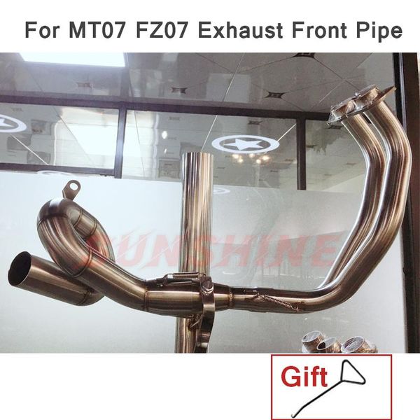motorcycle exhaust system motorcross slip on pitbike front pipe full modified stainless steel half blue for yzf mt07 fz07 xsr700
motorcycle exhaust system motorcross slip on pitbike front pipe full modified stainless steel half blue for yzf mt07 fz07 xsr700