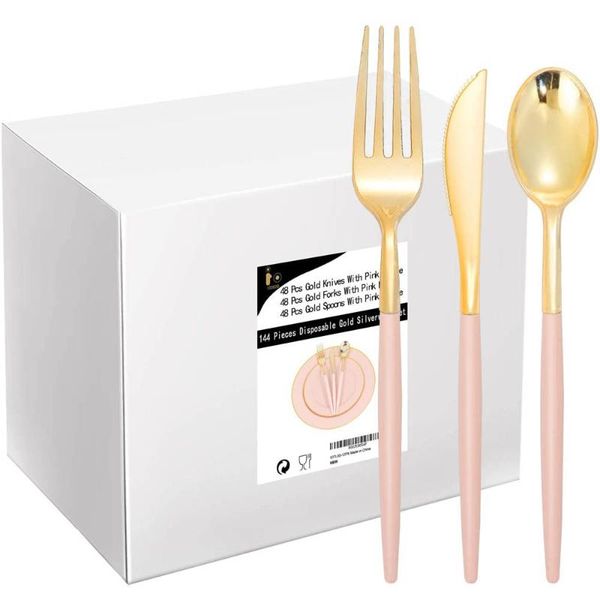 disposable dinnerware 30 pieces of tableware golden plastic silverware cutlery set wedding birthday party supplies
disposable dinnerware 30 pieces of tableware golden plastic silverware cutlery set wedding birthday party supplies