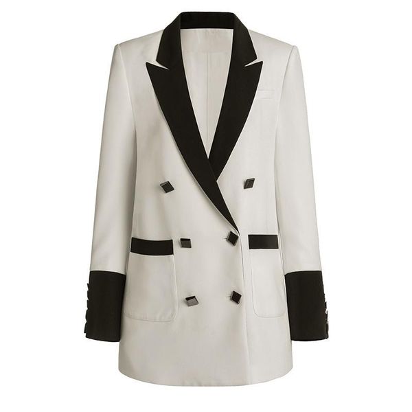 women's suits & blazers european fashion women black white patchwork blazer femal double breasted casual loose long jackets big size xx, White;black
women's suits & blazers european fashion women black white patchwork blazer femal double breasted casual loose long jackets big size xx, White;black