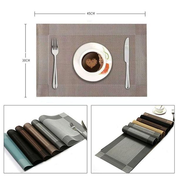 mats & pads set of 6 pvc place and coasters dining table placemats non-slip washable
mats & pads set of 6 pvc place and coasters dining table placemats non-slip washable