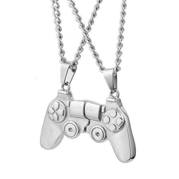 chains hip hop magnet game console handle ins couple street disco retro personality a pair of men and women titanium steel necklace, Silver
chains hip hop magnet game console handle ins couple street disco retro personality a pair of men and women titanium steel necklace, Silver