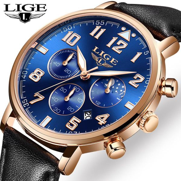wristwatches 2021 men watches lige sport waterproof quartz watch mens casual leather date chronograph relogio masculino, Slivery;brown
wristwatches 2021 men watches lige sport waterproof quartz watch mens casual leather date chronograph relogio masculino, Slivery;brown