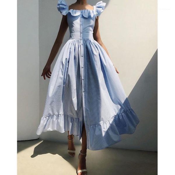 casual dresses xuxi women striped ruffles and receiving waist dress summer 2021 e1904, Black;gray
casual dresses xuxi women striped ruffles and receiving waist dress summer 2021 e1904, Black;gray