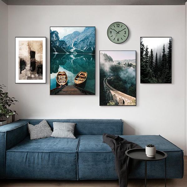 paintings modern forest mountain teal lake boat landscape nature poster canvas painting wall art pictures print for living room home decor
paintings modern forest mountain teal lake boat landscape nature poster canvas painting wall art pictures print for living room home decor